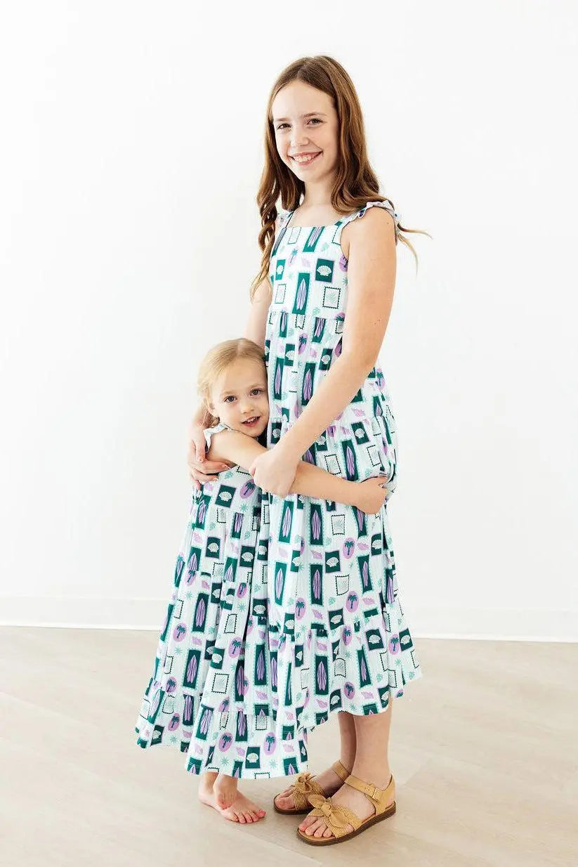Mila & Rose ® Surfer Girl Ruffle Maxi Dress - 