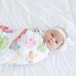 Farm Animals Baby Swaddle Blanket Honey Lemonade 
