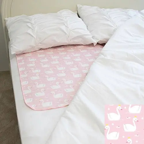 Mattress Pad - Swan Princess - Textile, Linens, Pink, Bed sheet, Mattress | Everetts Place