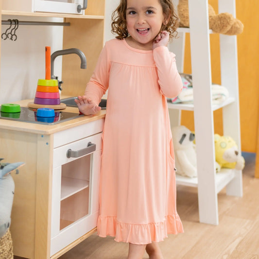 Sweet Bamboo Boho Long Sleeve Tea Length Dress With Pockets Sweet Bamboo Everetts Place: Online Boutique