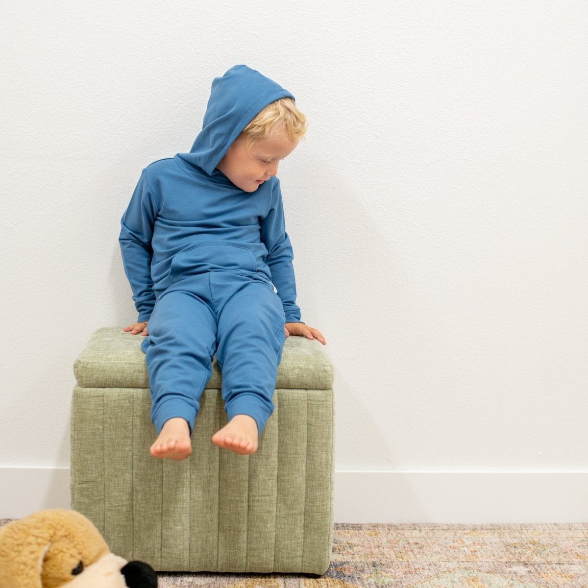 Sweet Bamboo Sweet Bamboo Hooded Jogger Set For Kids Plush French Terry - Everetts Place Boutique - 