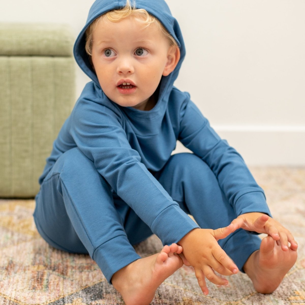 Sweet Bamboo Sweet Bamboo Hooded Jogger Set For Kids Plush French Terry - Everetts Place Boutique - 
