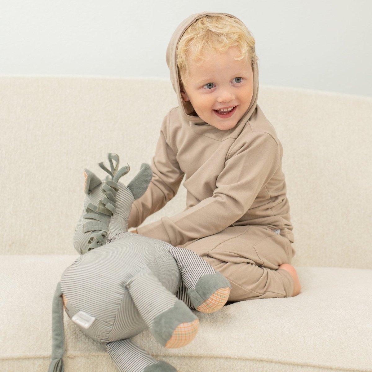 Hooded Jogger Set Just Taupe - Stuffed toy, Elephant, Toy, Child, Baby & Toddler Clothing | Everetts Place