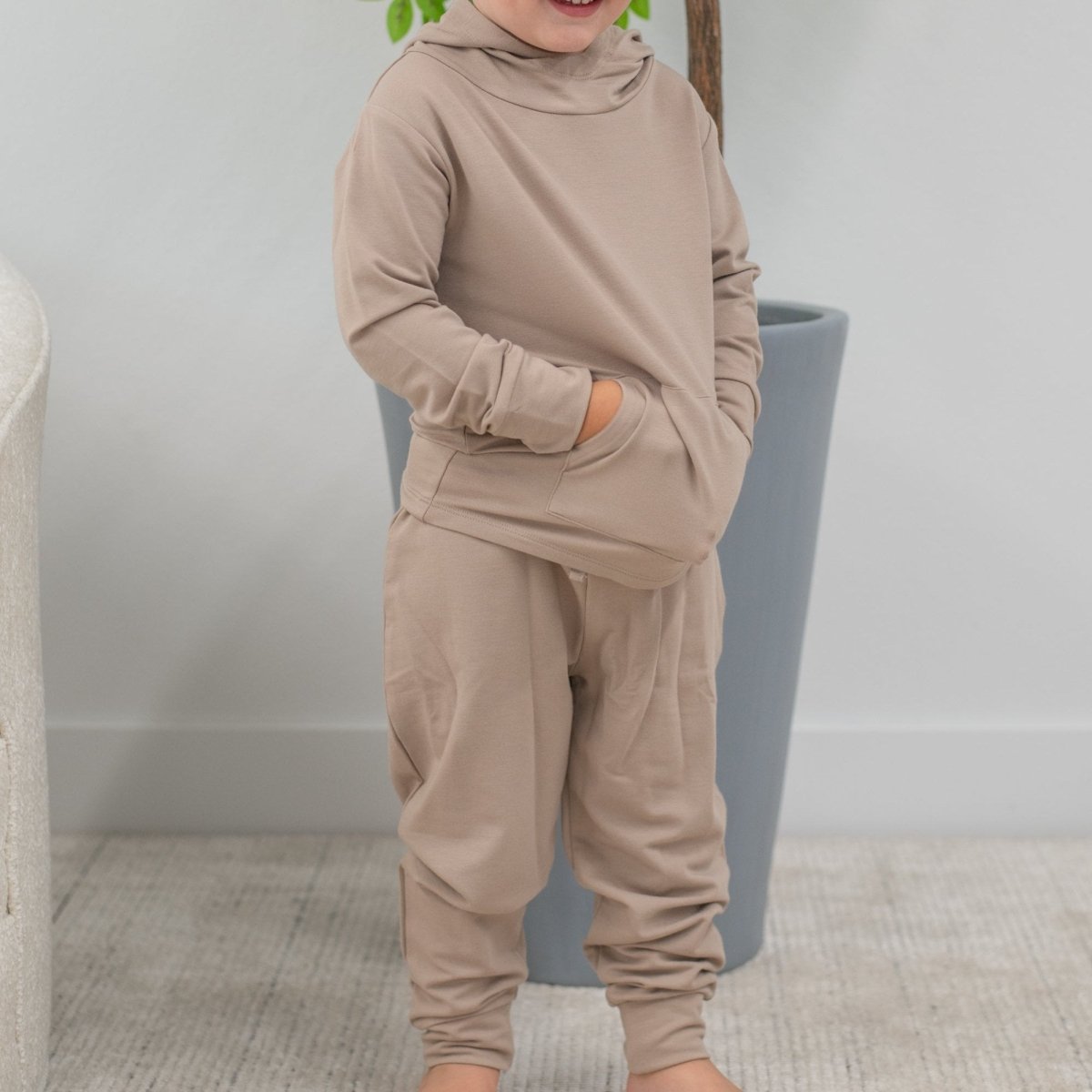 Sweet Bamboo Sweet Bamboo Kids Hooded Jogger Set Luxaboo French Terry - Everetts Place Boutique - 