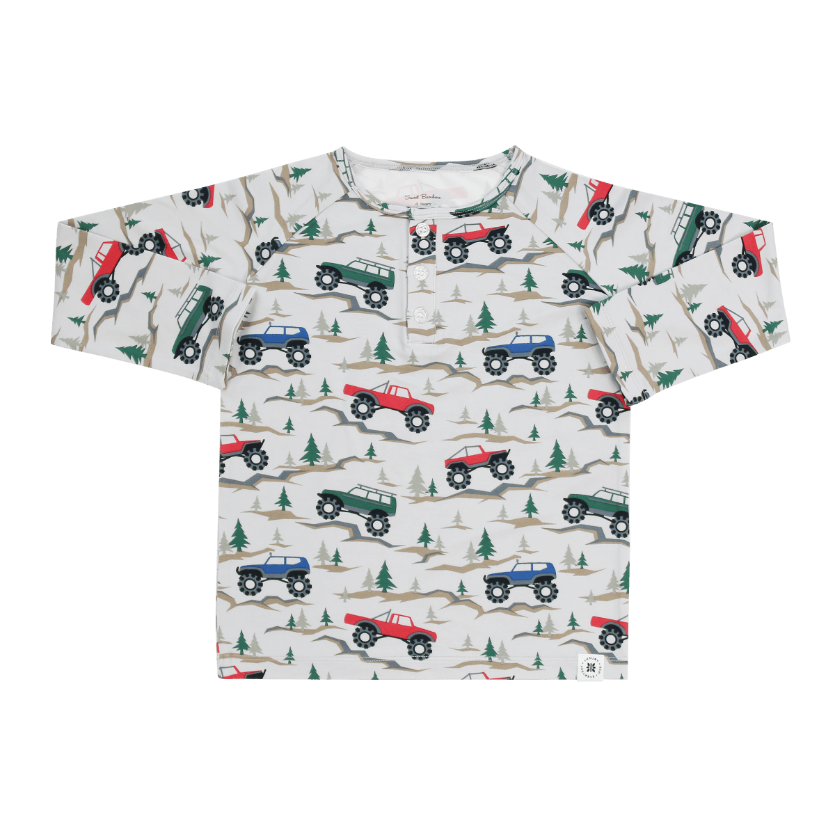 Sweet Bamboo Kids Raglan Henley Shirt Over The River Sweet Bamboo Everetts Place: Online Boutique