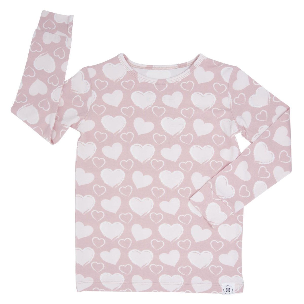 Sweet Bamboo - So Much Love Big Kid Pajama Set Cozy Sleepwear - Everetts Place Boutique - 