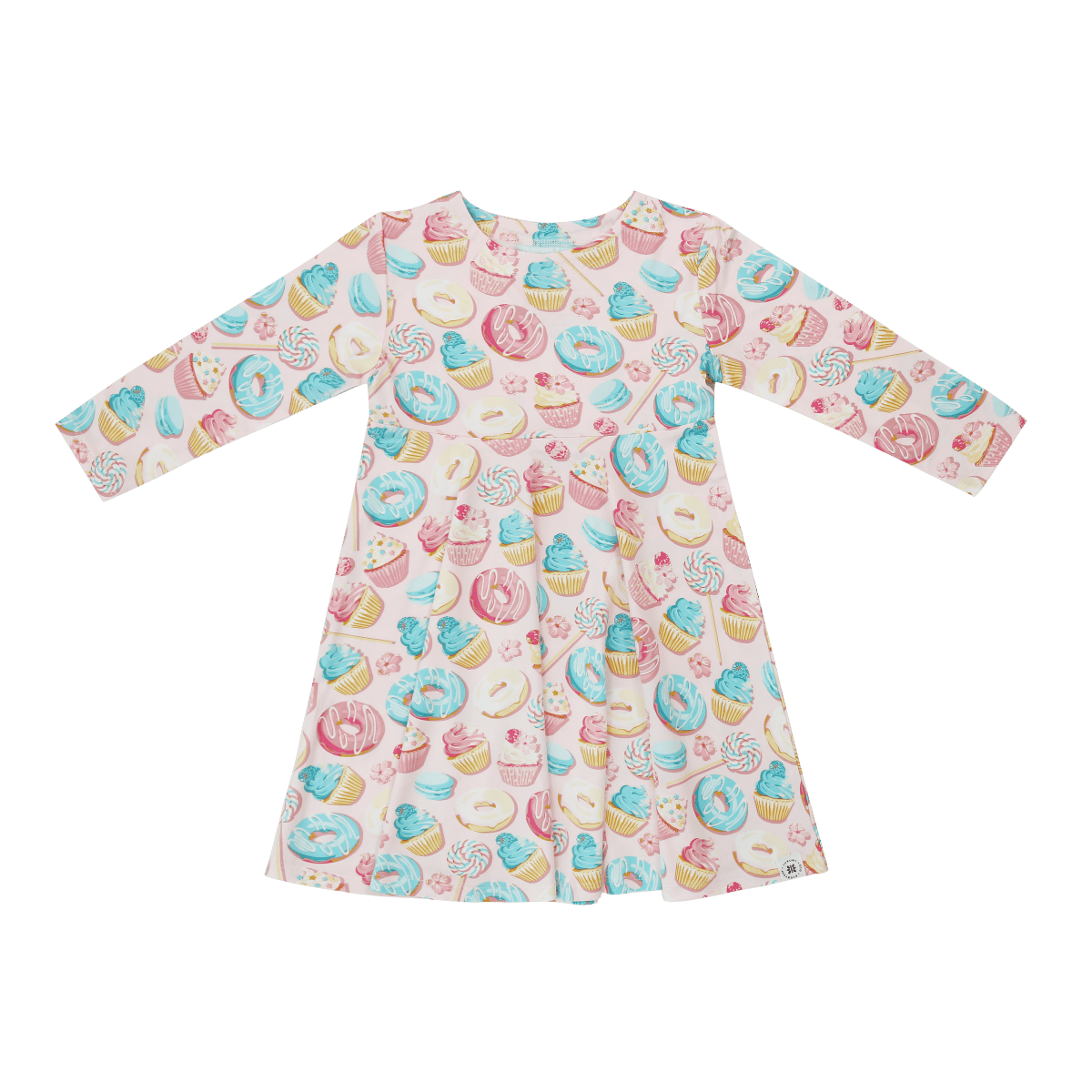 Sweet Bamboo Sweet Tooth Swirly Girl Dress For Girls - Everetts Place Boutique - 