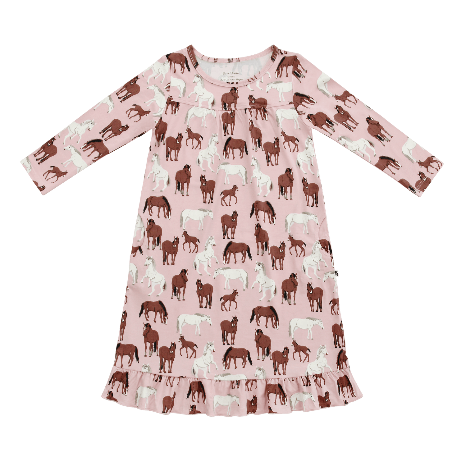 Sweet Bamboo Wild Horses Boho Tea Length Dress For Girls Sweet Bamboo Everetts Place: Online Boutique