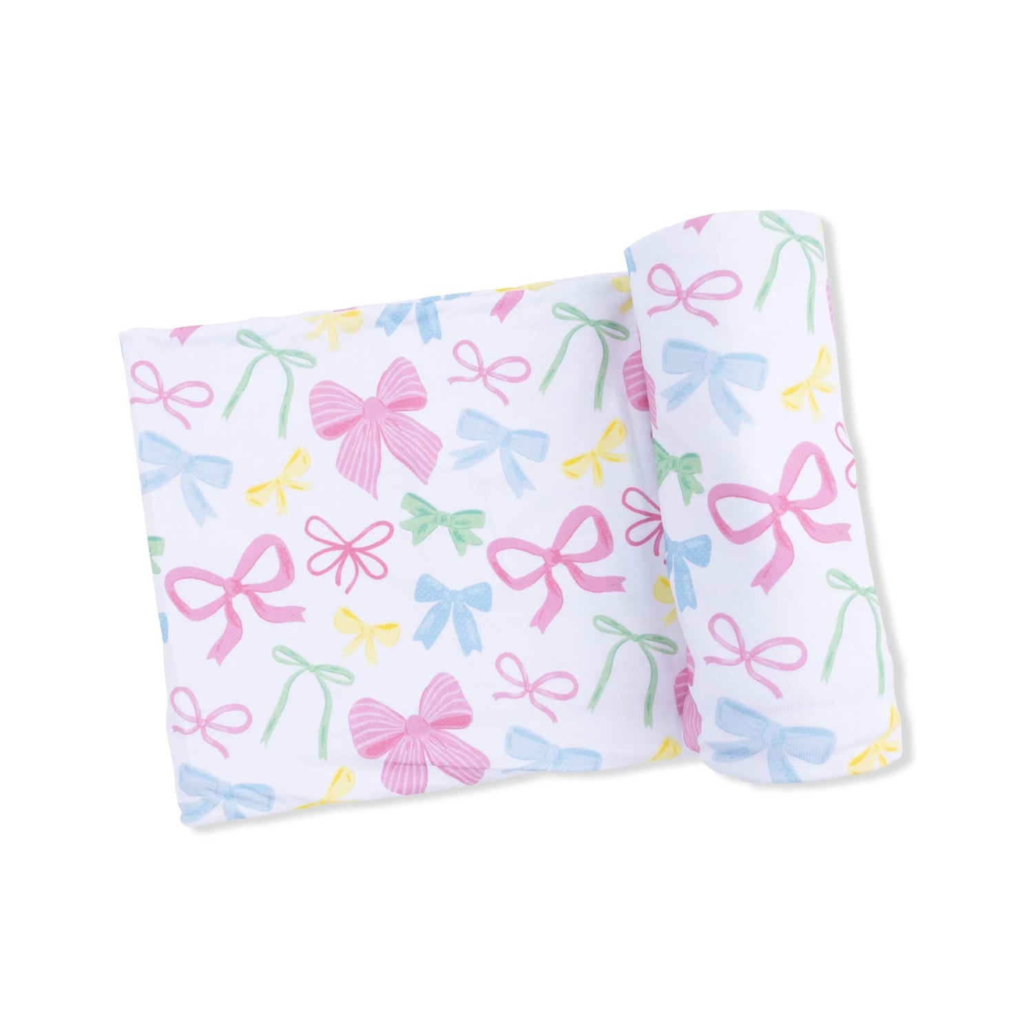 Sweet Bows Viscose From Bamboo Swaddle Blanket 45x45 Inches Angel Dear Angel Dear 