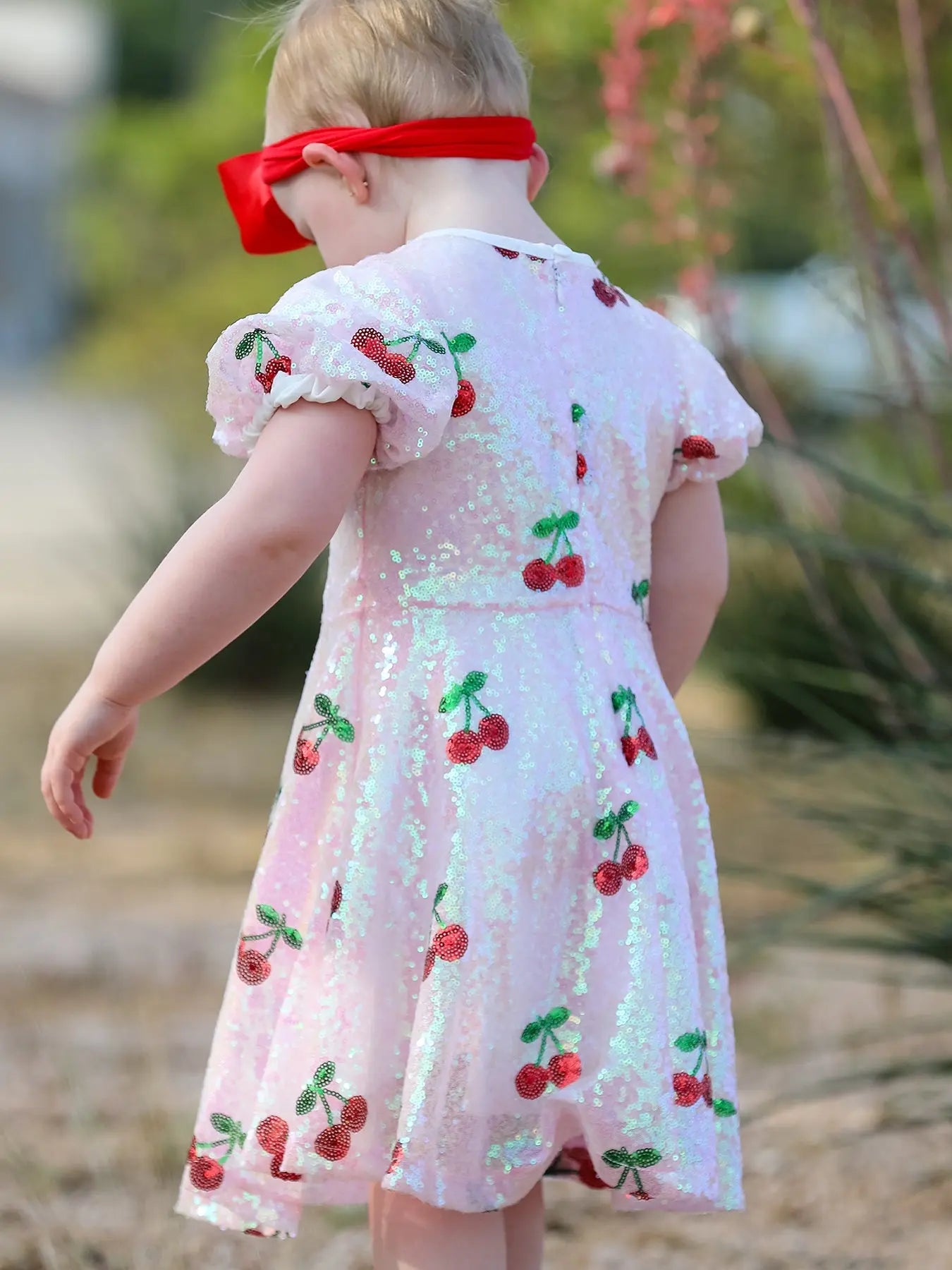 Sweet Cherry Sequins Cute Dress for Girls Rylee Faith Designs Everetts Place: Online Boutique