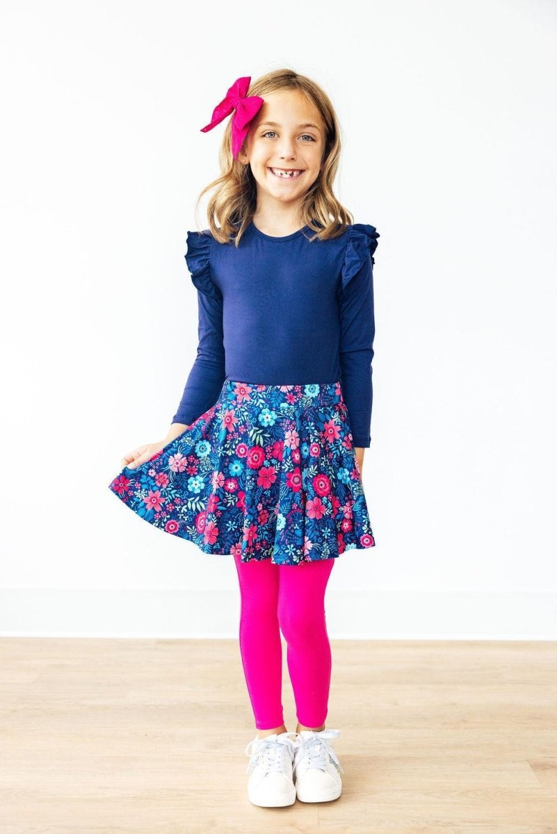 Sweet Gardenia Twirl Skegging Girls Skirted Leggings - Everetts Place Boutique - 