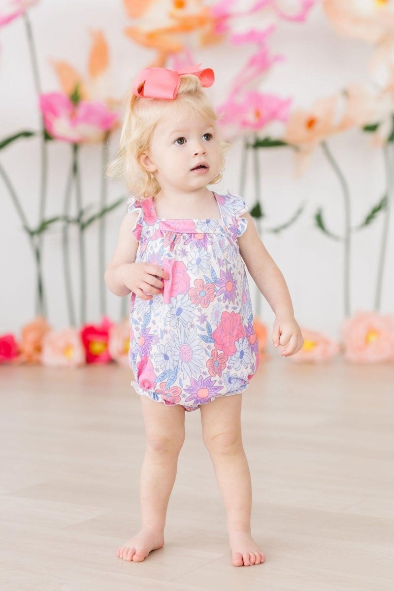 Sweet Springtime Ruffle Cross Back Romper for Summer - Everetts Place Boutique - Ruffle Cross Back Romper