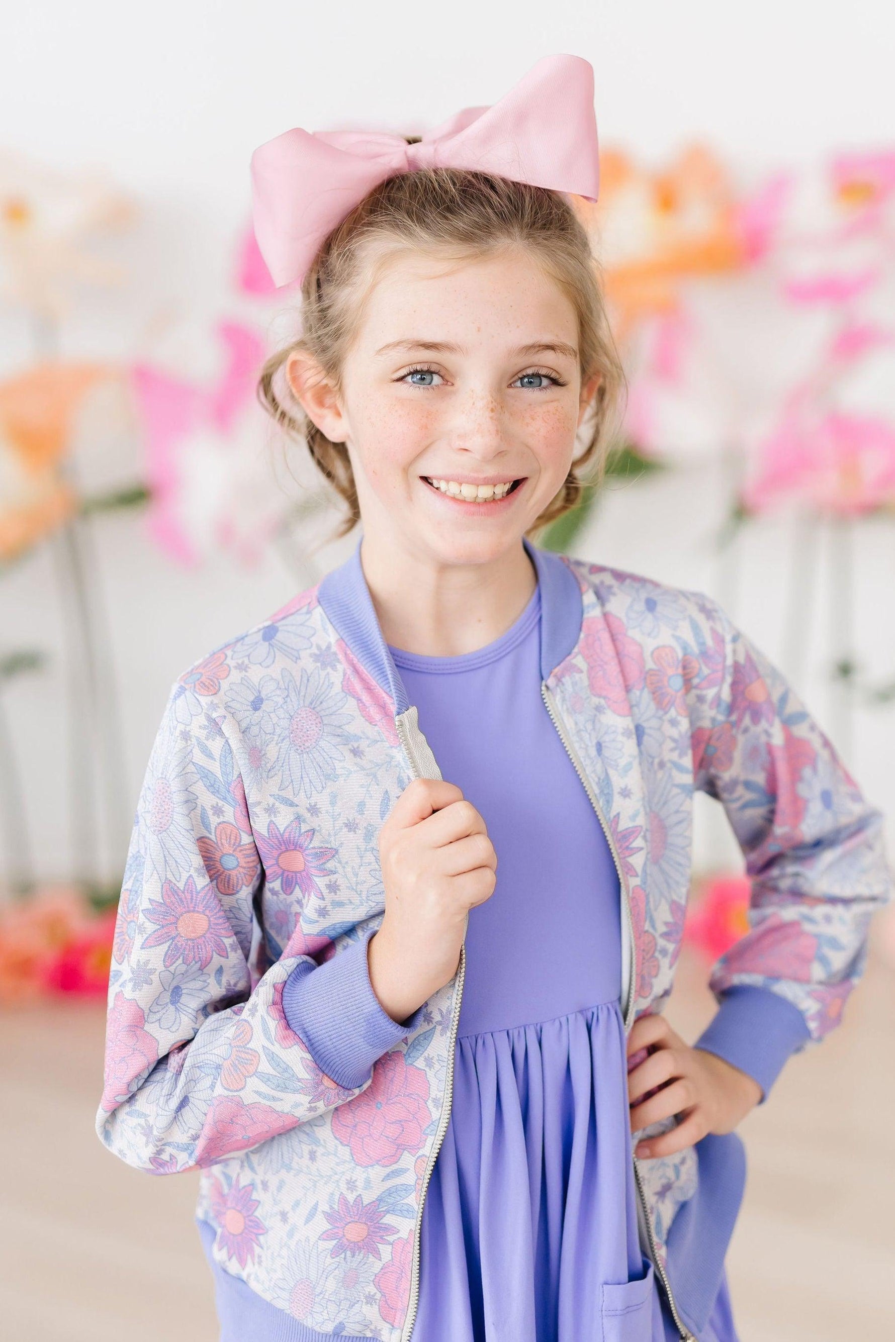 Sweet Springtime Shimmer Satin Jacket by Mila and Rose Mila & Rose ® Everetts Place: Online Boutique