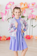 Sweet Springtime Shimmer Satin Jacket by Mila and Rose Mila & Rose ® Everetts Place: Online Boutique