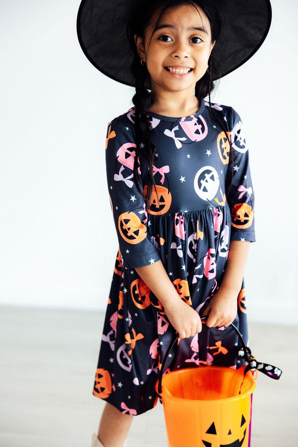 Sweet Tooth 3/4 Sleeve Pocket Twirl Dress by Mila & Rose ®
