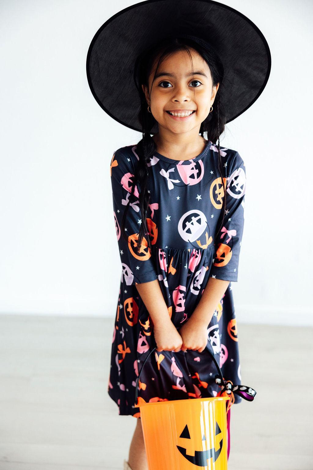 Sweet Tooth 3/4 Sleeve Pocket Twirl Dress by Mila & Rose ®