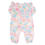 Sweet Tooth Flutter Sleeve Romper For Baby Girls Everyday Sweet Bamboo Everetts Place: Online Boutique