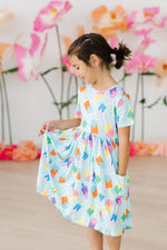 Mila & Rose ® Sweet Treat Short Sleeve Pocket Twirl Dress For Toddlers - Apparel & Accessories > Clothing > Dresses Twirl Pocket Dress S/S