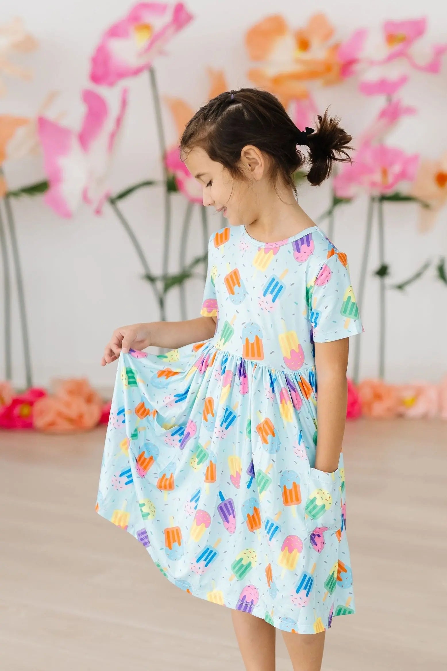 Mila & Rose ® Sweet Treat Short Sleeve Pocket Twirl Dress For Toddlers - Apparel & Accessories > Clothing > Dresses Twirl Pocket Dress S/S