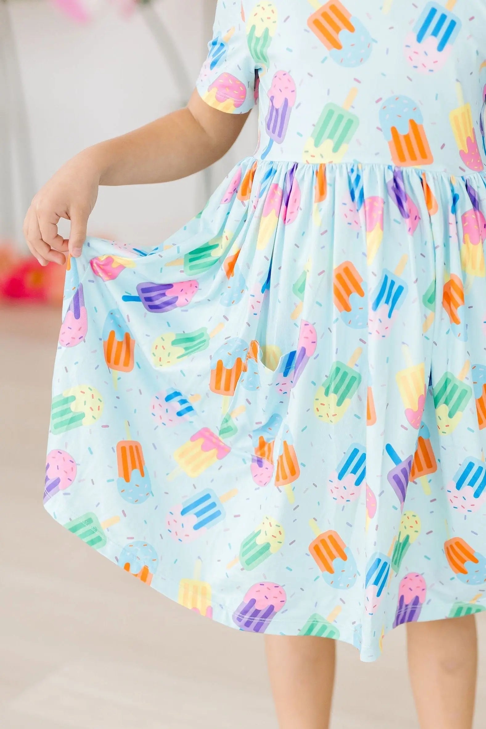 Mila & Rose ® Sweet Treat Short Sleeve Pocket Twirl Dress For Toddlers - Apparel & Accessories > Clothing > Dresses Twirl Pocket Dress S/S