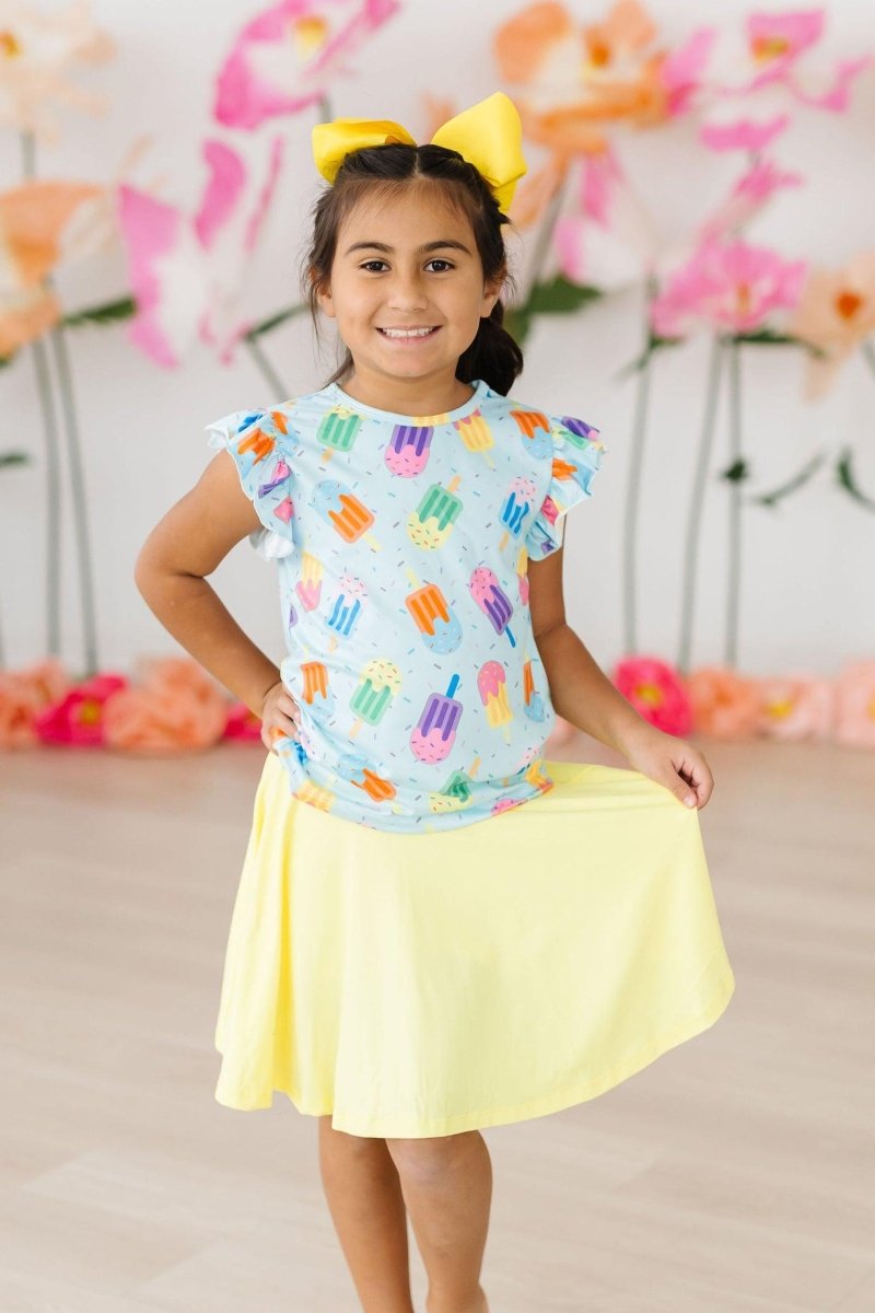 Sweet Treat Short Sleeve Ruffle Tee For Girls Print - Everetts Place Boutique - Ruffle Tee S/S