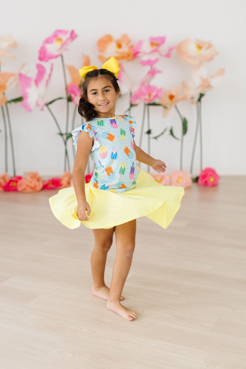 Sweet Treat Short Sleeve Ruffle Tee For Girls Print - Everetts Place Boutique - Ruffle Tee S/S