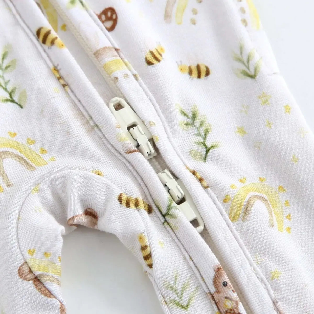 Luxie Charm Sweet as Honey Zippered Baby Romper - Everetts Place Boutique - 