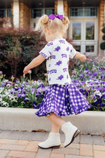 TCU Plaid Frog Ruffle Twirl Skort for Girls Apparel Mila & Rose ® Everetts Place: Online Boutique