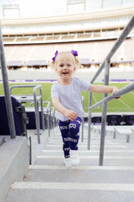 TCU Purple Frog Leggings For Girls Spirit Day Cheerwear - Everetts Place Boutique - 