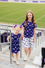 TCU White Frog Ruffle Twirl Skort For Girls Game Day Ready Mila & Rose ® Everetts Place: Online Boutique