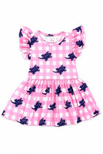 TCU Pink Gingham Frog S/S Flutter Twirl Bodysuit by Mila & Rose ®