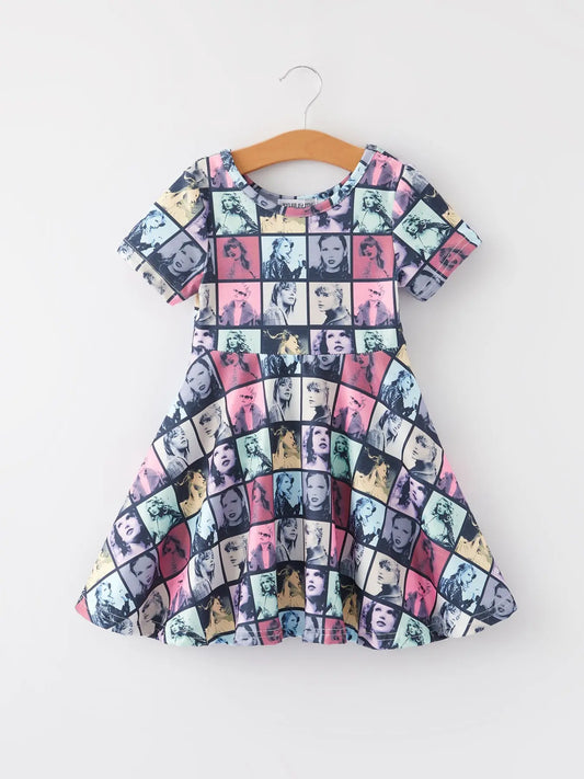 TS Portrait Concert Print Girls Dress For Special Occasions Rylee Faith Designs Everetts Place: Online Boutique