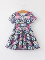 Rylee Faith Designs TS Portrait Concert Print Girls Dress For Special Occasions - Apparel & Accessories > Clothing > Dresses Dress
