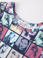 Rylee Faith Designs TS Portrait Concert Print Girls Dress For Special Occasions - Apparel & Accessories > Clothing > Dresses Dress