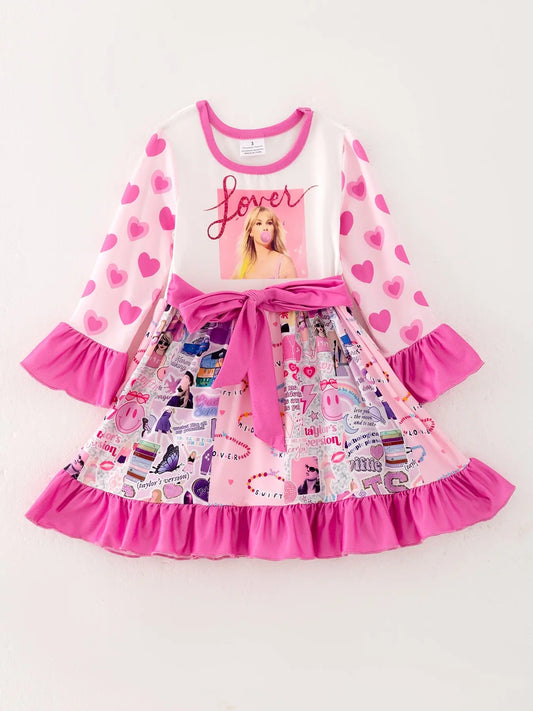 TS Print Girls Milk Silk Dress Comfortable Stylish Everyday Rylee Faith Designs Everetts Place: Online Boutique