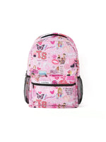 Rylee Faith Designs TS Print Pink Backpack With Spacious Compartments Stylish - Luggage & Bags > Backpacks Backpack