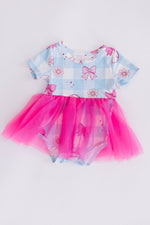Take Me Out To The Bow Game Tutu Bodysuit For Baby Girls - Everetts Place Boutique - 