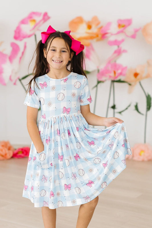 Mila & Rose ® Mila and Rose Take Me Out Twirl Pocket Short Sleeve Dress - Apparel & Accessories > Clothing > Dresses Twirl Pocket Dress S/S
