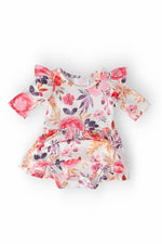 Tangerine Leaves Twirl Flutter Baby Bodysuit For Babies - Everetts Place Boutique - 