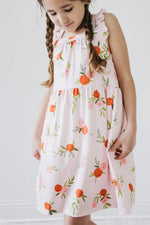 Tangerine Ruffle Cross Back Dress Girls Summer Outfit - Everetts Place Boutique - 