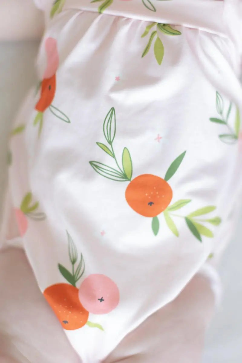 Mila & Rose ® Tangerine Ruffle Cross Back Romper - 