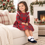 Christmas Bamboo Holiday Dress – Classic Red Plaid Charm by Tesa Babe