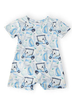 Mila & Rose Tee Time short sleeve shorty one-piece for baby.