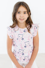 Tee Time Short Sleeve Ruffle Tee For Girls Mila Rose Mila & Rose ® Everetts Place: Online Boutique