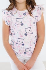 Tee Time Short Sleeve Ruffle Tee For Girls Mila Rose Mila & Rose ® Everetts Place: Online Boutique
