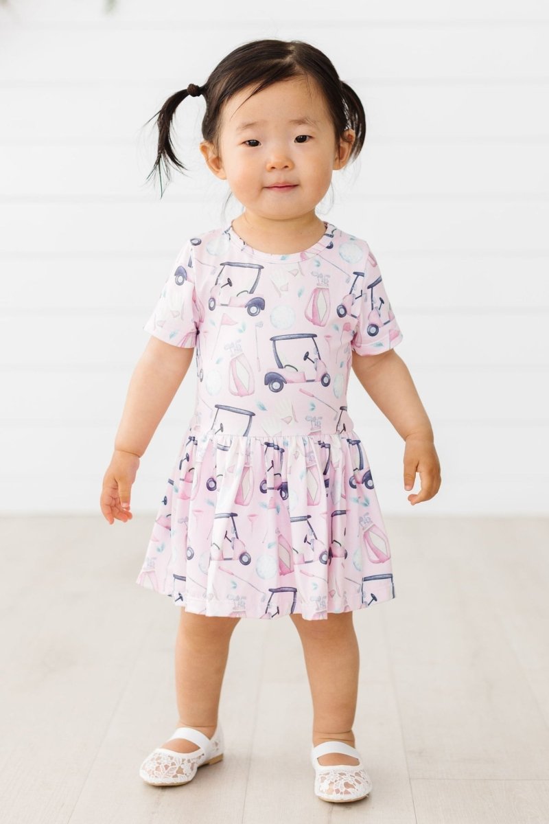 Tee Time Short Sleeve Twirl Baby Bodysuit Mila Rose - Everetts Place Boutique - 