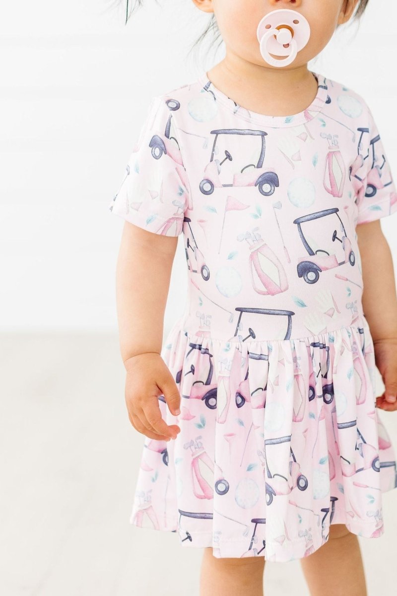 Tee Time Short Sleeve Twirl Baby Bodysuit Mila Rose - Everetts Place Boutique - 