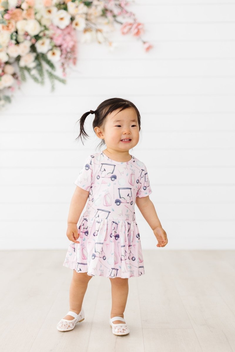 Tee Time Short Sleeve Twirl Baby Bodysuit Mila Rose - Everetts Place Boutique - 