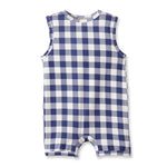Tesa Babe Picnic Plaid Bamboo Sleeveless Baby Romper Tesa Babe 