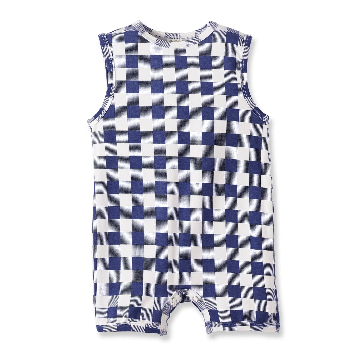Tesa Babe Picnic Plaid Bamboo Sleeveless Baby Romper Tesa Babe 